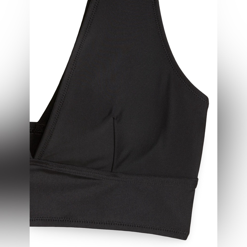 NWTS💓OLD NAVY XL💓BLACK MATTE LONGLINE BIKINI TOP MATCHING SWIM SKIRT SET BUNDLE - Picture 7 of 12